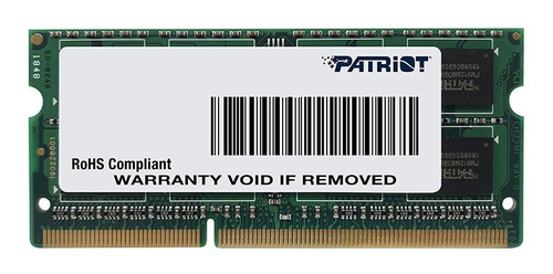 Memoria Ram 8gb Patriot 1.35v Ddr3 1600mhz Pc3-12800 Cl11 Sodimm Psd38g1600l2s