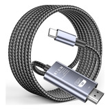 Cable Usb C A Hdmi De 6.6 Pies, Adaptador Trenzado Usb Tipo 