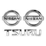 Kit Emblemas Nissan Tsuru Iii Letra Parrilla Cajuela