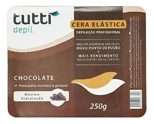 Tutti Depil Chocolate Cera Depilatória Elástica 250g