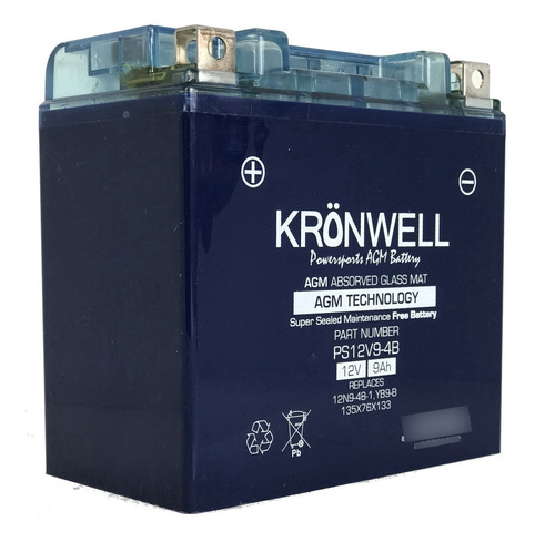 Bateria Kronwell Gel 12v 9ah Ps12v9-4b = 12n9-4b-1 / Yb9-b