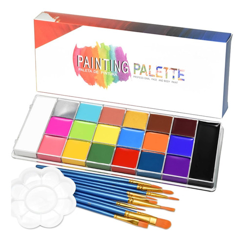 Kit De Maquillaje Pintura Pintacaritas Body Paint Acuarelas