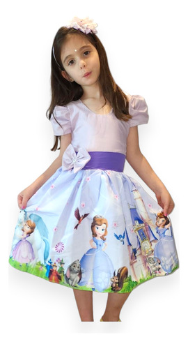 Vestido De Festa Infantil Temático Princesas Personagens