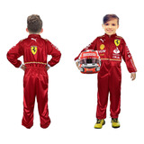 Disfraz De Piloto De Carreras - Uniforme Ferrari - Disfraces De Piloto F1 - Disfraz Leclerc Disfraces Formula 1 Overol Carlos Sainz Disfraz Piloto F1