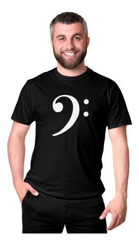 Camiseta Masculina Clave De Fá Camisa Instrumentos Musicais