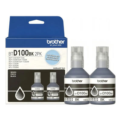 Brother 930333 2 pack De Botellas De Tintas Color Negro Para T230 T430W T530DW T730DW T830DW | Envío gratis