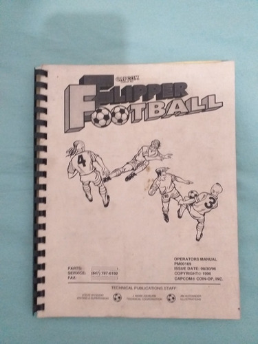 Manual Pinball, Flipper Football Capcom Original 