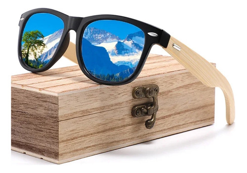 Lentes De Sol De Madera. Incluye Caja De Madera.