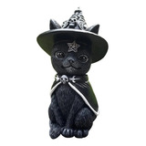 Mini Figura Decorativa Gato Negro Oculto Purrah Witches