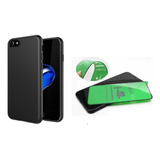 Kit Capa Fosca Slim Para iPhone 7 8 Se 2022 2020 + Ceramica