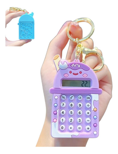 Mini Calculadora Digital Portátil Para Niños Llavero 