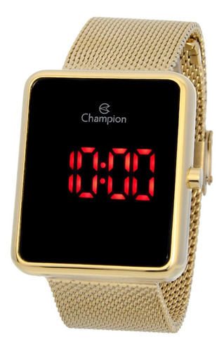 Relógio Champion Unissex Digital Led Ch40080v Quadrado