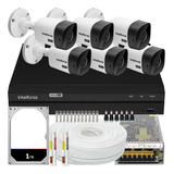 Kit Intelbras 6 Câmeras 1120b 200m Cabo Dvr 8 Canais 1tb 10a