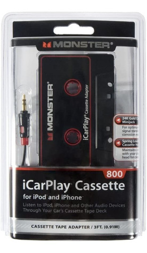 Adaptador De Casete Monster Aux 800 - Icarplay Párrafo Cubie