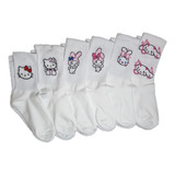 6 Pares Calcetas Dibujos Animados Melody Kitty Aesthetic Gym