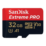 Sandisk Extreme Pro Microsdxc 32gb Clase 10 V30 A1 100mb/s