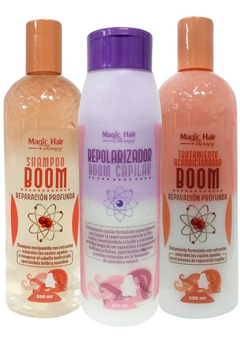Magic Hair Kit Shampoo, Acondicionador Y Tratamiento Boom