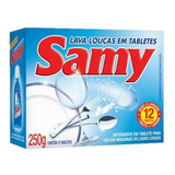 Lava-louças Tabletes Samy 250g Detergente Máquina De Lavar