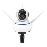 Camera Ip 1.0 Mp Wifi Alta Resolução Hd 720p P2p 3 Antena Cor Branco