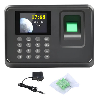 Reloj Checador Huella Digital Capacidad Para 1000 Huellas Color Negro | Envío gratis
