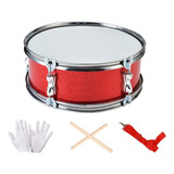 Instrumento De Percusión Portátil De Tambor De 11 Rojo B