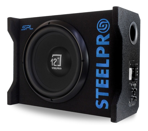 Bocina Tipo Subwoofer Steelpro Spl1200xb Para Carros, Pickups & Suv Color Negro De 4 X 12   X 1 Unidad 