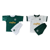 2 Kit Conjunto Infantil Do Palmeiras Novo Do 02 Ao 14 