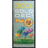 1992 Droga Solo Deci No- Argentina (sello) Mint