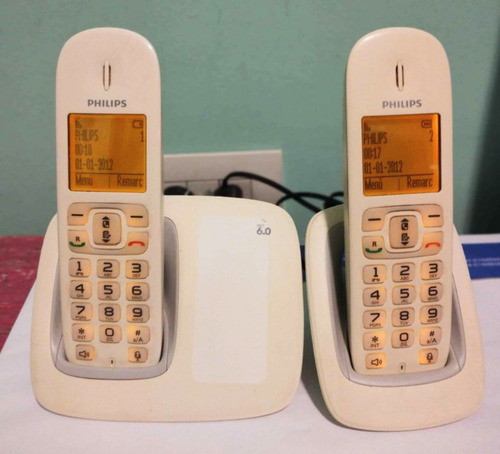 2 Teléfonos Inalámbricos Phillips Cd290 Duo. Funcionan 