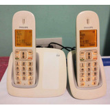 2 Teléfonos Inalámbricos Phillips Cd290 Duo. Funcionan 