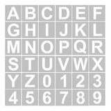 36pcs 5 Polegadas Letra E Número Stencils Lavável Reutilizáv