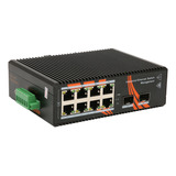 Soporte De Pared Industrial De 8 Puertos Gigabit Ethernet Di