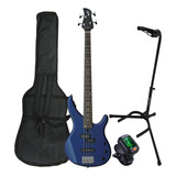 Yamaha Trbx174 Paquete Bajo Azul Funda Afinador Y Base