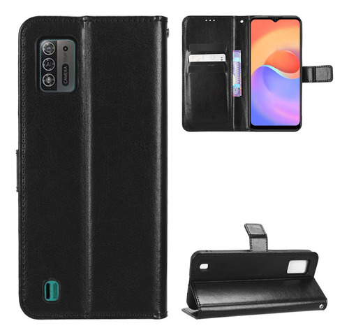 Funda Para Zte Blade A52 Lite Voltear Cuero Tarjeta Ranura