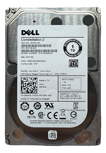 Hd Dell 1tb 7.2k 2.5 Sata 6gb 9kw4j 09kw4j @