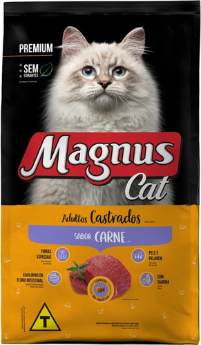 Ração Magnus Cat Carne Gato Castrado 10,1kg