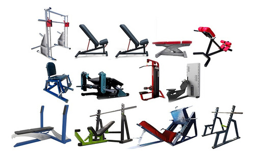 Lote Exclusivo De 15 Maquinas Gym Profesional Diseños Unicos