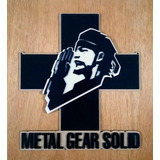 Placa Decorativa Gamer Relevo Metal Gear Solid Black Ops G