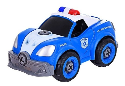 Coche Policia Diy Patrullero Sonido Sirena Destornillador