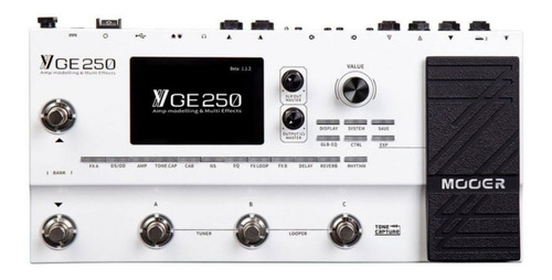 Pedaleira Multi-efeitos Para Guitarra Mooer Ge250 Com Fonte