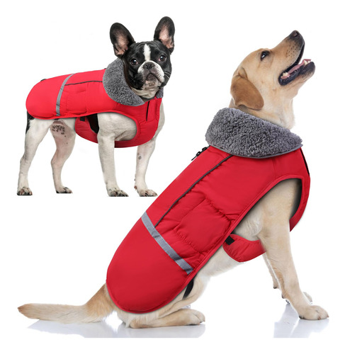 Abrigo De Invierno Para Perros Doglay, Cuello Grueso Y Pelud