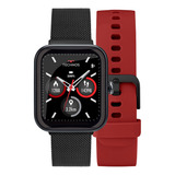 Smartwatch Technos Connect Max Preto E Vermelho - Tmaxaa/5p