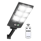 Luminaria Holofote Solar Refletor 300w Poste Potente Autonomo Controle Ip65 12h Preto Cor Da Luz Branco-frio
