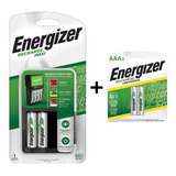 Combo Cargador Energizer Maxi + 2 Pilas Aa + 2 Pilas Aaa Rec