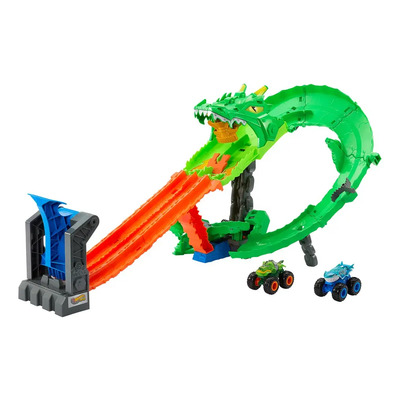 Hot Wheels Pista Tiburones vs. Dinosaurios Destrucción | Meses sin interés
