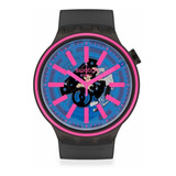 Reloj Mujer Swatch So27b111 Cuarzo Pulso Negro En Silicona