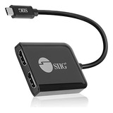 Adaptador Usb C A Hdmi Dual Siig, Divisor De Vídeo Mst 2