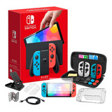 Nintendo Switch Oled 64gb Neón Más Kit Accesorios 22 En 1