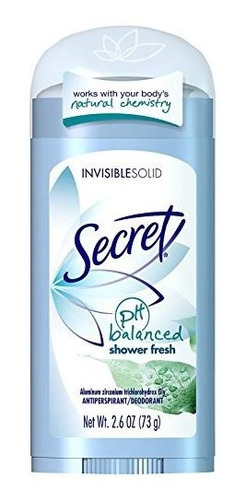 Secret Invisible Solid Desodorante Antitranspirante, Ducha -