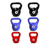 Set 6 Pesas Rusas Par De 2kg 4kg Y 6kg Kg Kettlebell - Vera